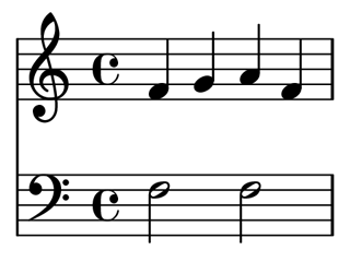 An example of contexts and a score